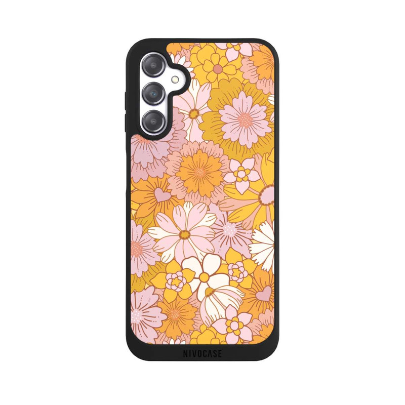 Galaxy A14 5G NIVOpure Retro Blumentapete Gelb