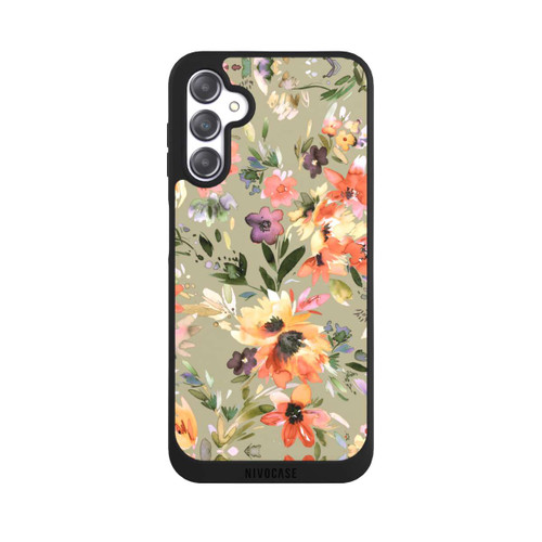 Samsung Galaxy A14 5G NIVOpure Malerische tropische Blumen Salbeigrün