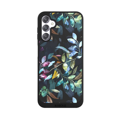 Samsung Galaxy A14 5G NIVOpure Mystische Aquarellblätter schwarz