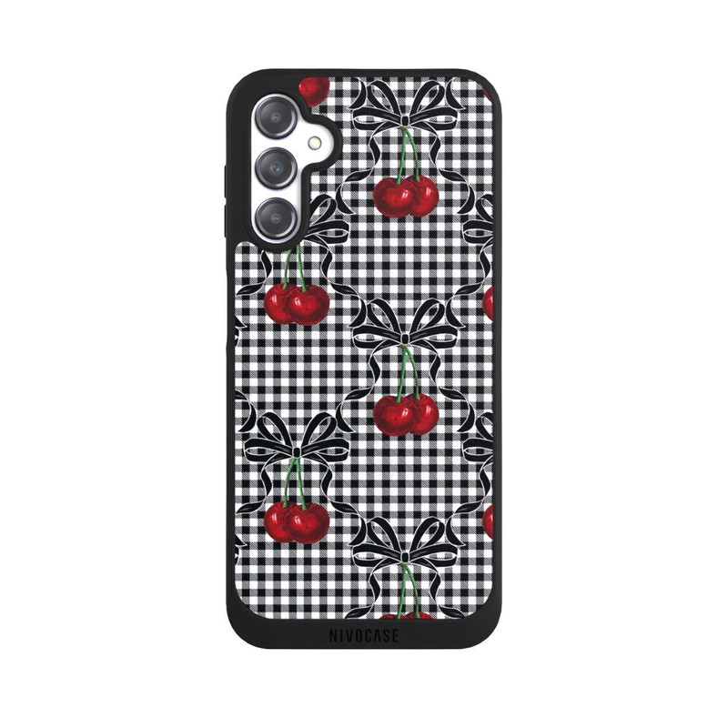 Galaxy A14 5G NIVOpure Kirschen Muster Schwarz