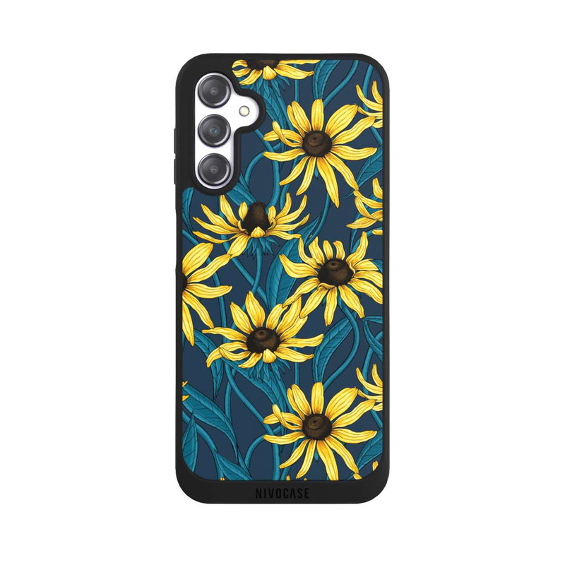 Galaxy A14 5G NIVOpure Sonnenblumen auf Blauem Hintergrund