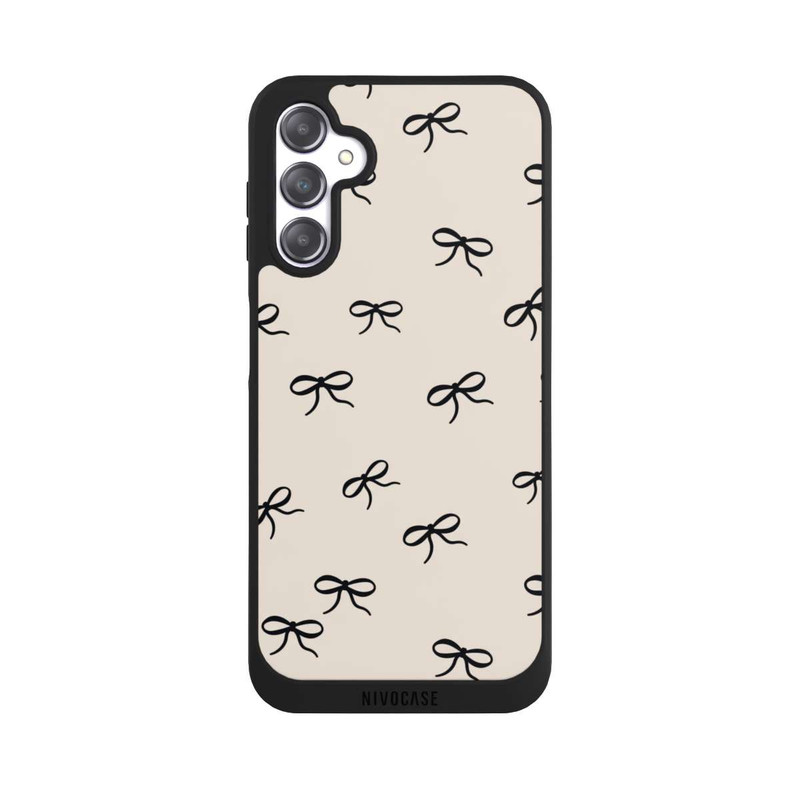 Galaxy A14 5G NIVOpure Schleifen Muster Schwarz Beige