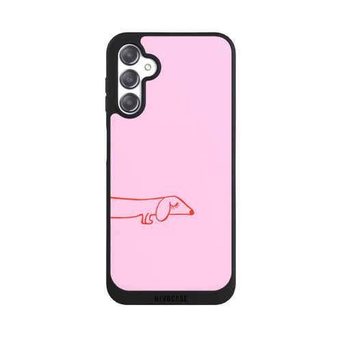 Samsung Galaxy A14 5G NIVOpure Dachshund Illustration Pink