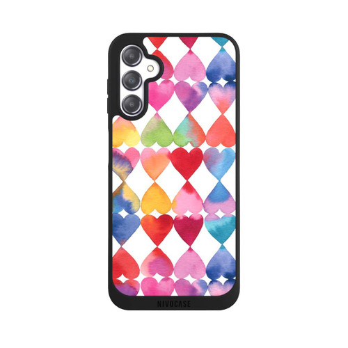 Samsung Galaxy A14 5G NIVOpure Colorful Watercolor Hearts Pattern