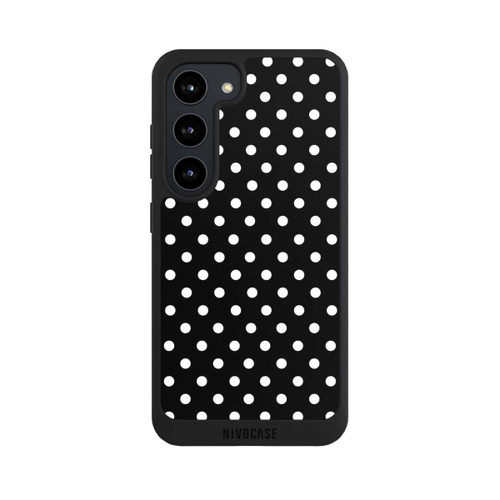Samsung Galaxy S23 NIVOpure Polka Dots Schwarz und Weiß