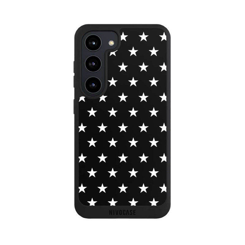 Galaxy S23 NIVOpure Polka Stars - black and white