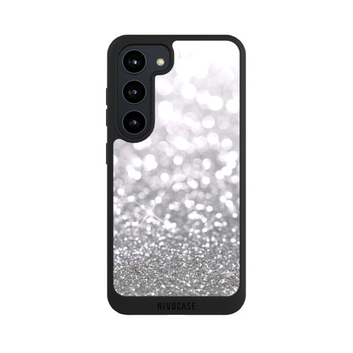 Samsung Galaxy S23 NIVOpure Pluie de Paillettes Argentées Look