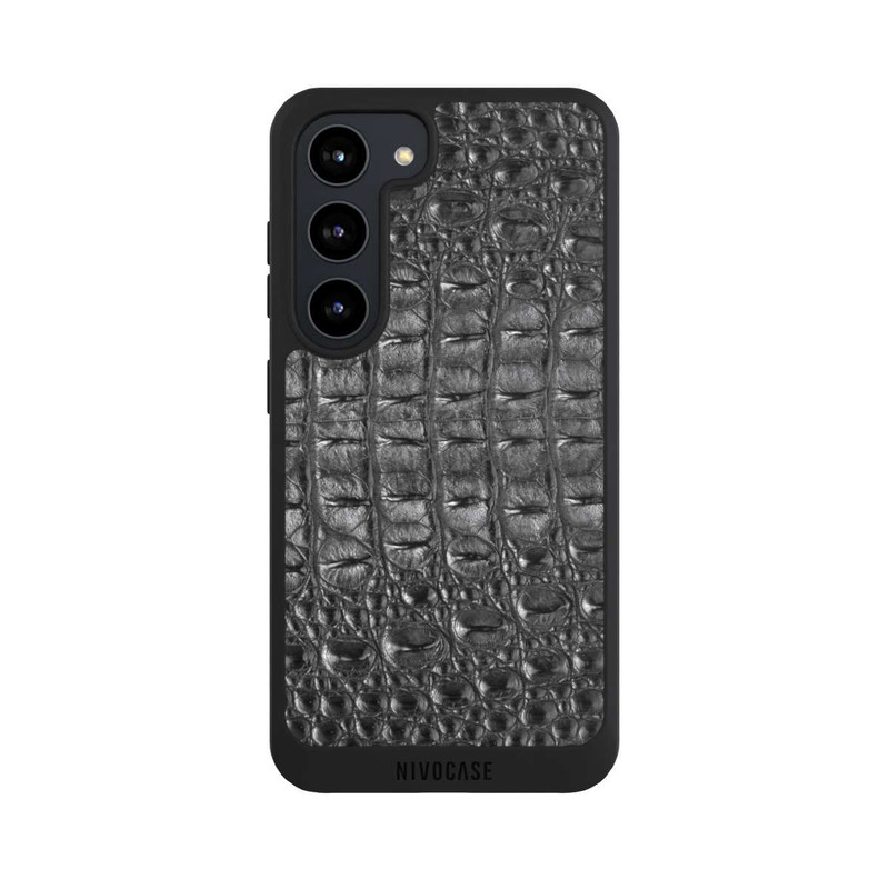 Galaxy S23 NIVOpure Croco Grey Black