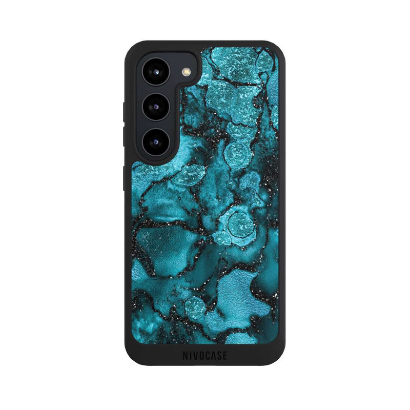 Galaxy S23 NIVOpure  Blauer Glitzerlook