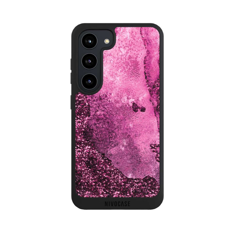 Galaxy S23 NIVOpure Pink Glitter Marble 2