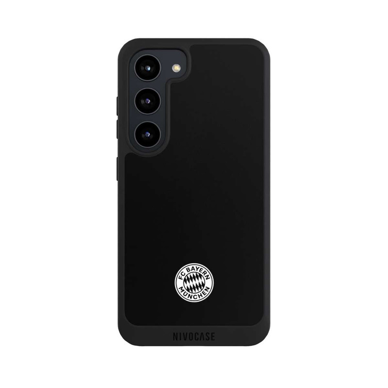 Galaxy S23 NIVOpure Klassisches FCB Logo Klein - Weiß auf Schwarz