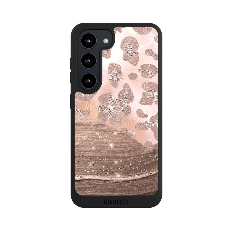 Galaxy S23 NIVOpure Silver Leopard Glitterlook