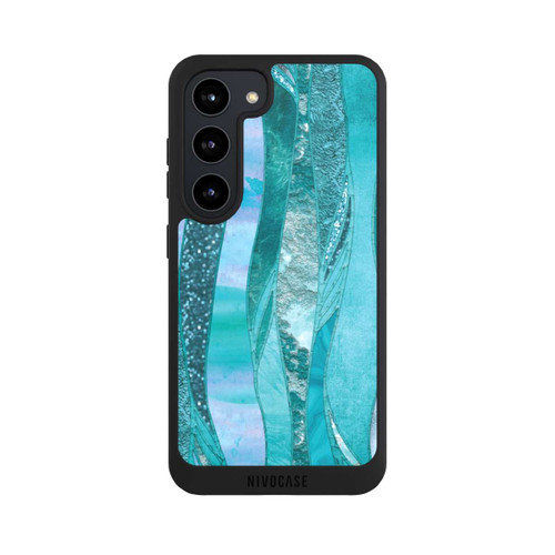 Samsung Galaxy S23 NIVOpure Look pailleté glamour bleu