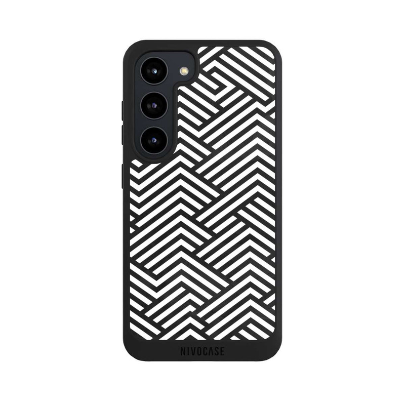 Galaxy S23 NIVOpure Schwarz und Weiß ZigZag