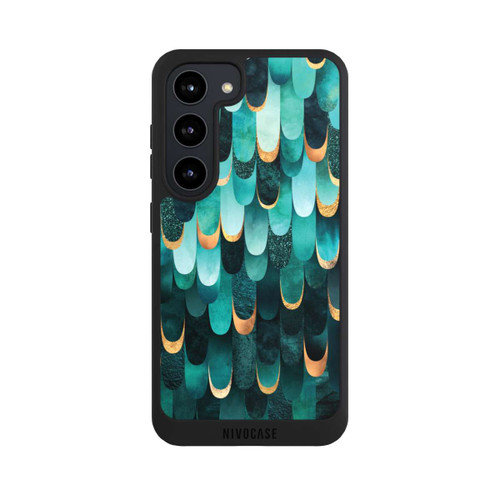 Samsung Galaxy S23 NIVOpure Gefiedert Türkis Golddruck