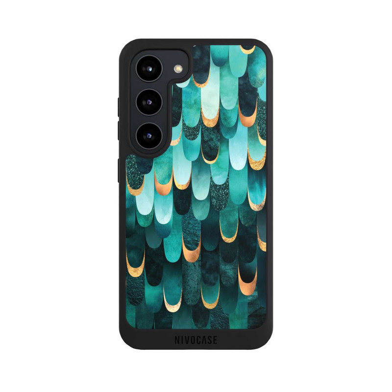 Galaxy S23 NIVOpure Gefiedert Türkis Golddruck