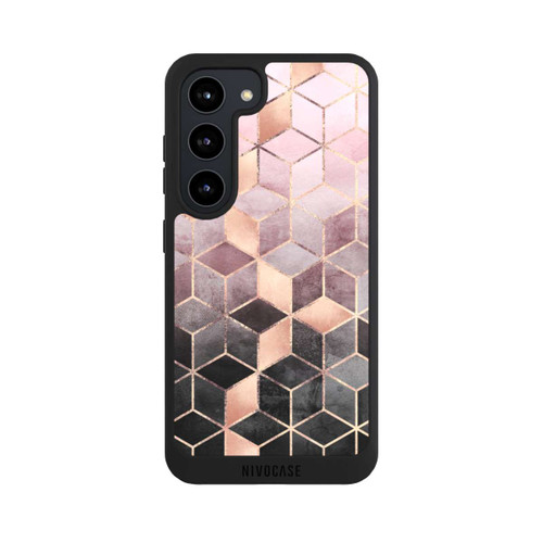 Samsung Galaxy S23 NIVOpure Pink-grauer Farbverlauf Würfel Druck