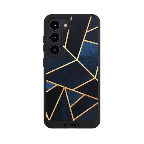 Samsung Galaxy S23 NIVOpure Navy Stein Golddruck