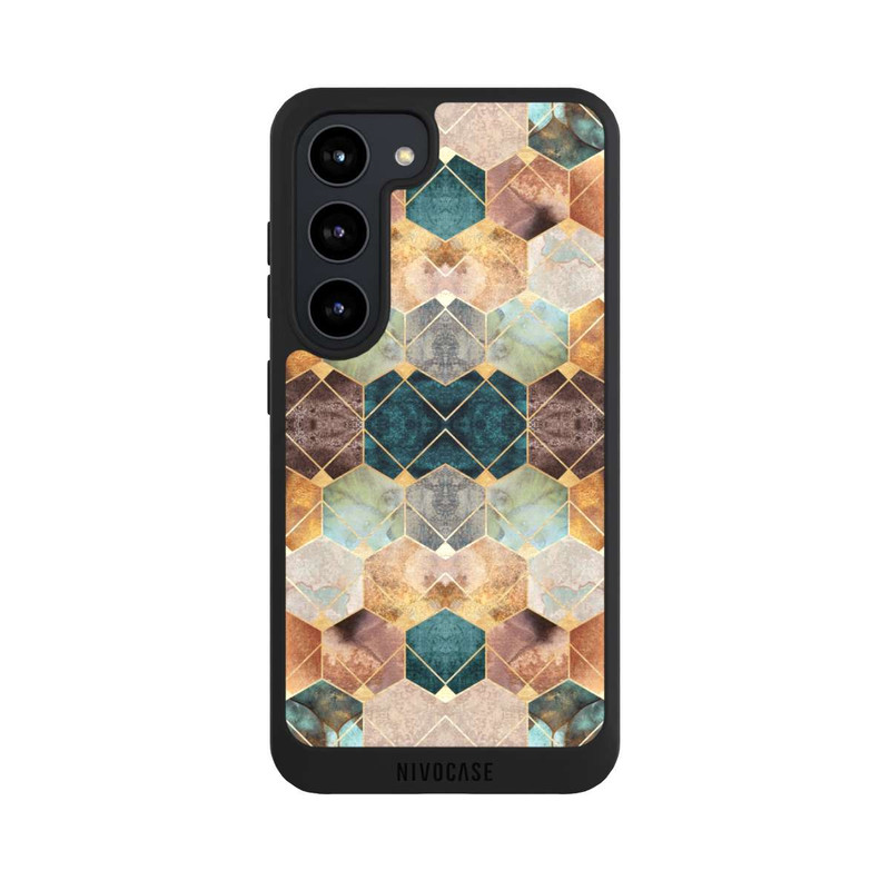 Galaxy S23 NIVOpure Naturfarbene Sechsecke und Diamanten
