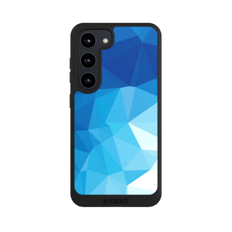 Galaxy S23 NIVOpure Polygonales blaues Mosaik