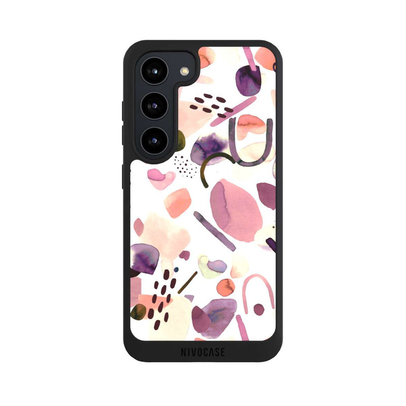 Galaxy S23 NIVOpure Aquarelle Formes abstraites Mauve