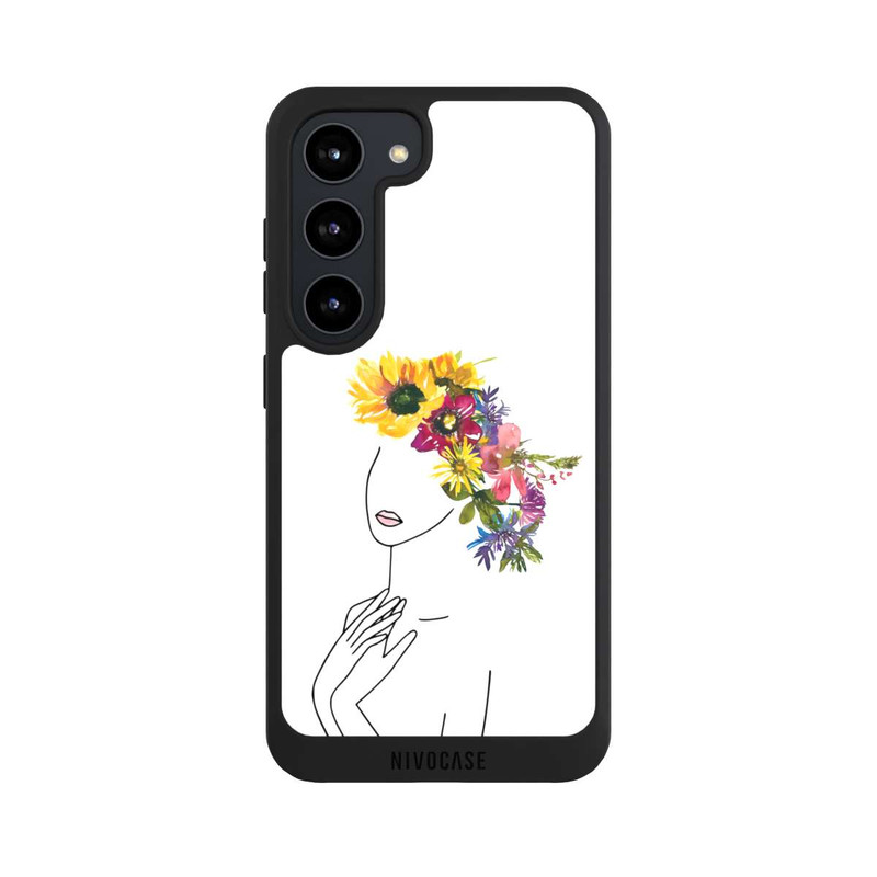 Galaxy S23 NIVOpure Line Art Woman flowercrown