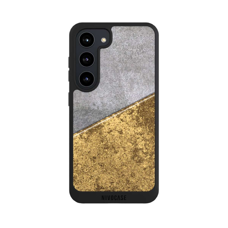 Galaxy S23 NIVOpure Beton und Goldlook