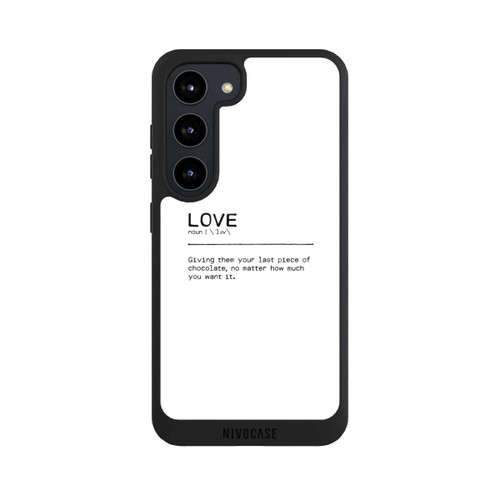 Samsung Galaxy S23 NIVOpure Zitat Love Chocolate (englisch)