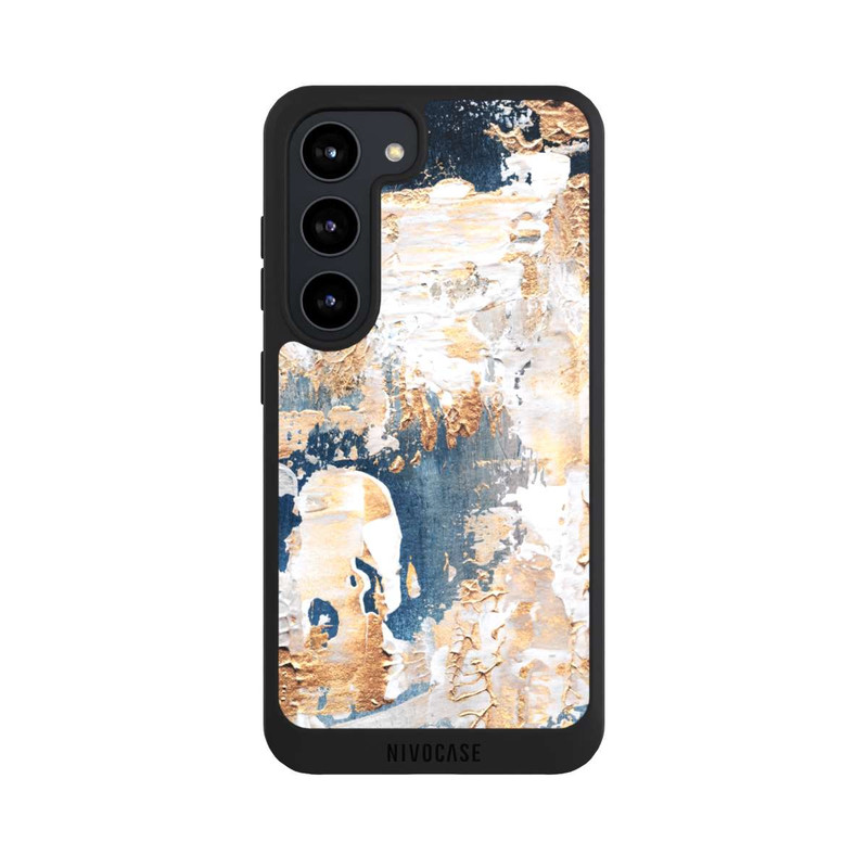 Galaxy S23 NIVOpure Abstraktion Blau und Gold