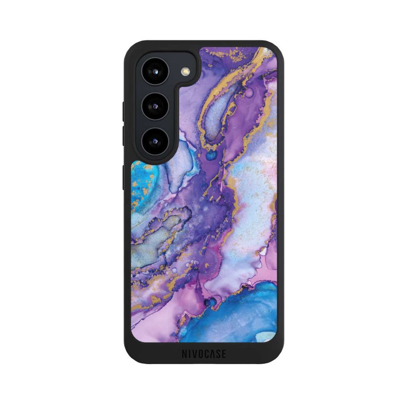 Galaxy S23 NIVOpure Purple und Blue Swirl Ink
