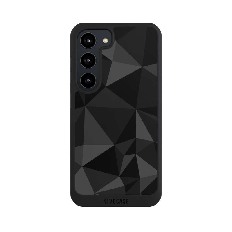 Galaxy S23 NIVOpure Polygonmuster schwarz