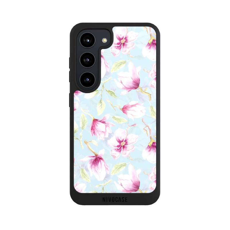 Galaxy S23 NIVOpure Magnolien auf Blau