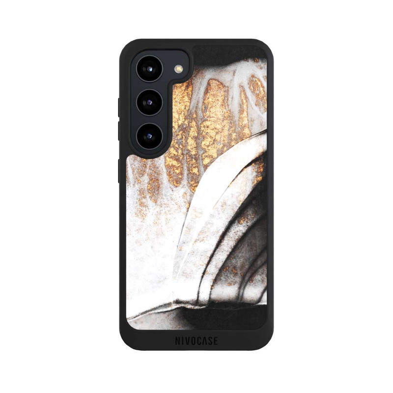 Galaxy S23 NIVOpure Black and Gold Veins
