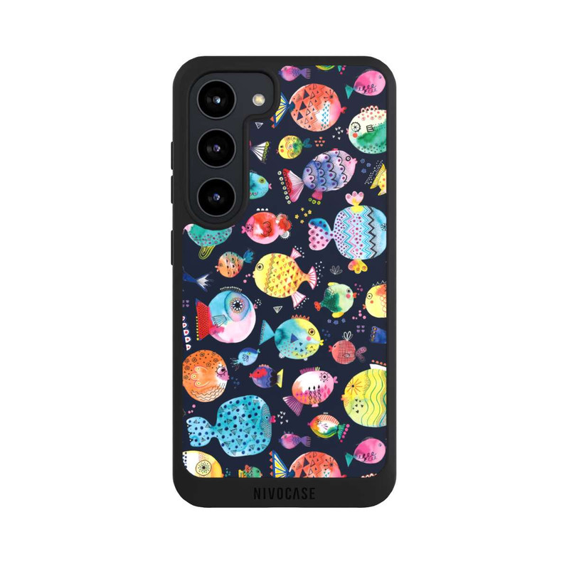 Galaxy S23 NIVOpure Beach Puffer Fishes Kids Navy