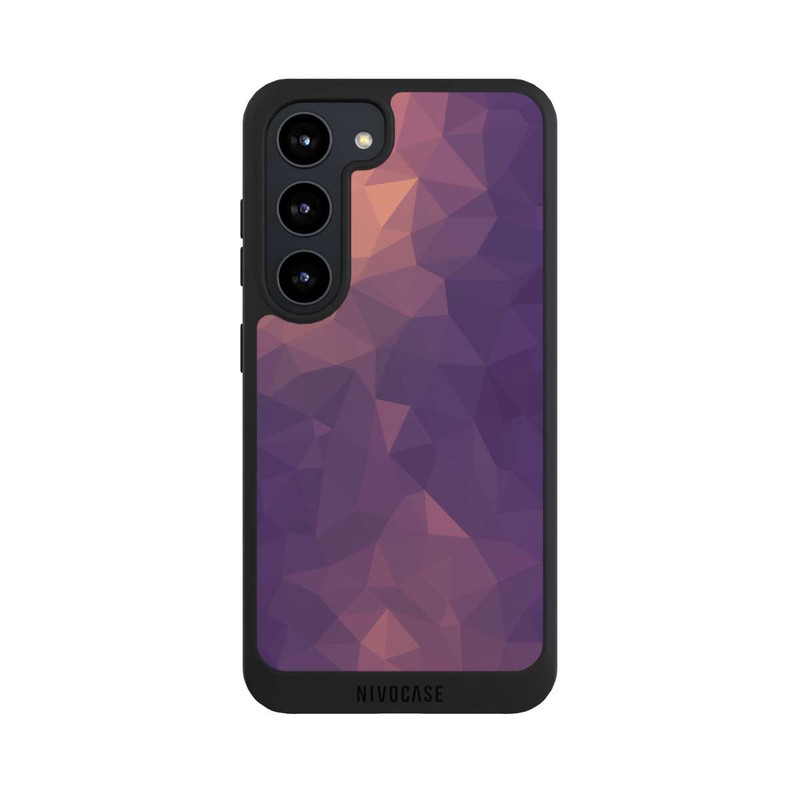 Galaxy S23 NIVOpure Polygonal Mosaic Rot/Violett
