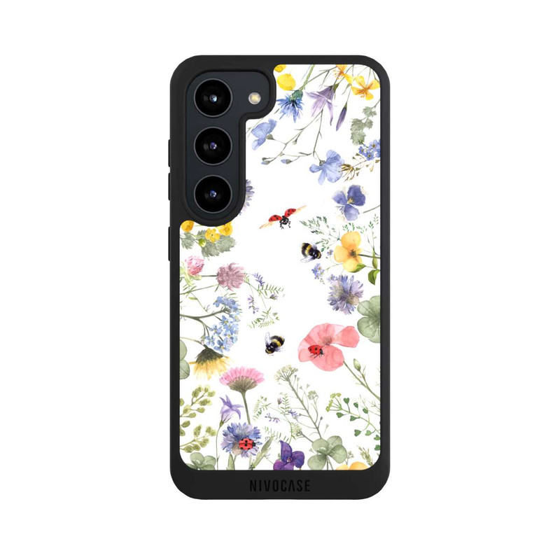 Galaxy S23 NIVOpure Bunte Frühlingsblumen und Bienen