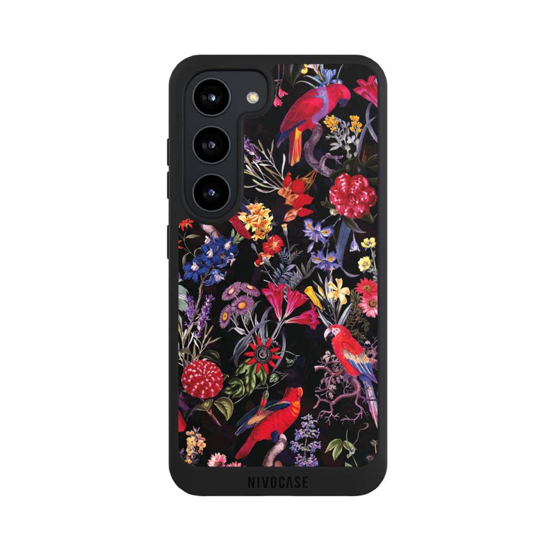 Galaxy S23 NIVOpure Dark Flowers and Parrots
