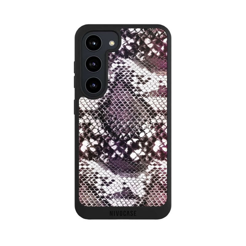 Galaxy S23 NIVOpure Burgundy Snake Skin Pattern
