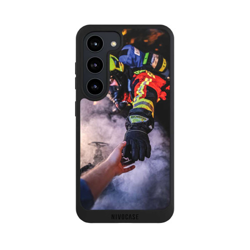 Samsung Galaxy S23 NIVOpure Firefighter Reaches for Hand