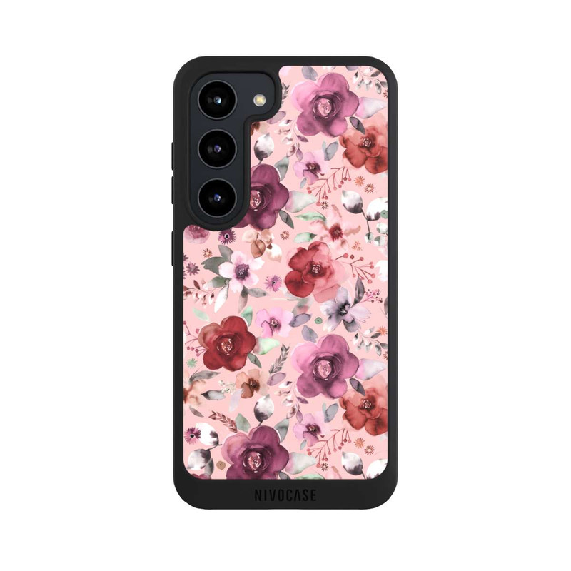 Galaxy S23 NIVOpure Üppiger romantischer Blumenstrauß rosa