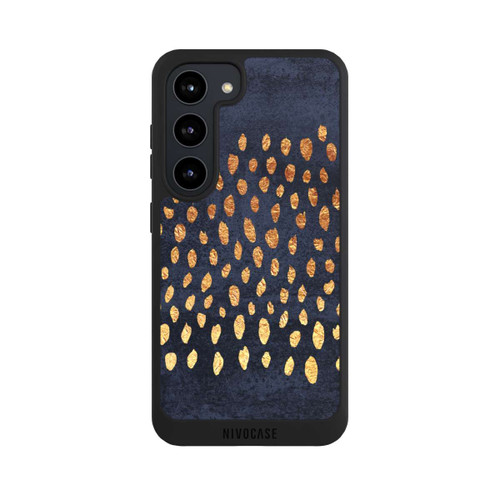 Samsung Galaxy S23 NIVOpure Muster Gold und Marine