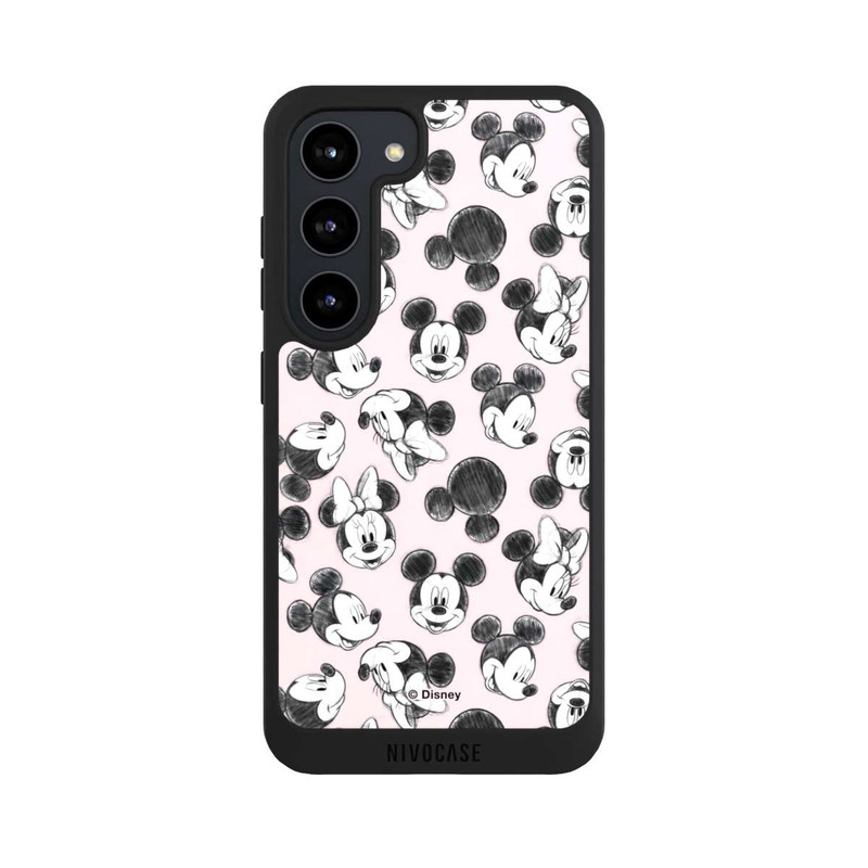 Galaxy S23 NIVOpure Minnie & Mickey Viele Gesichter Pink