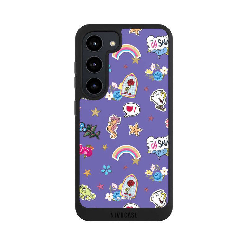 Galaxy S23 NIVOpure Princess Pattern Purple Disney Princess