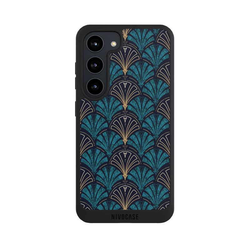 Galaxy S23 NIVOpure Art Deco Teal Gold Seamless