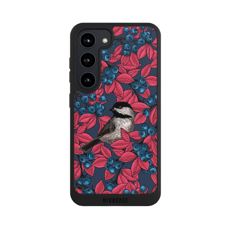 Galaxy S23 NIVOpure Blueberries And Birds On Navy