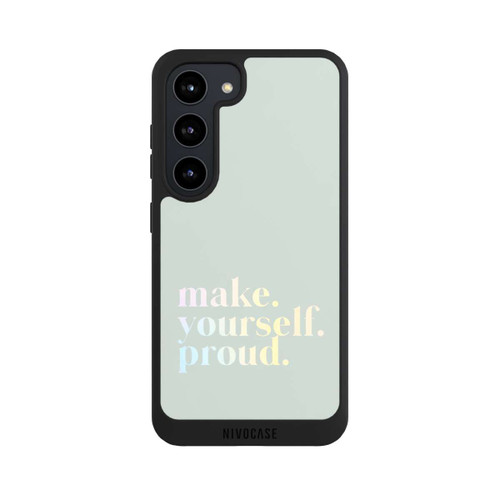 Samsung Galaxy S23 NIVOpure Make Yourself Proud Zitat-Minze und Farbverlauf