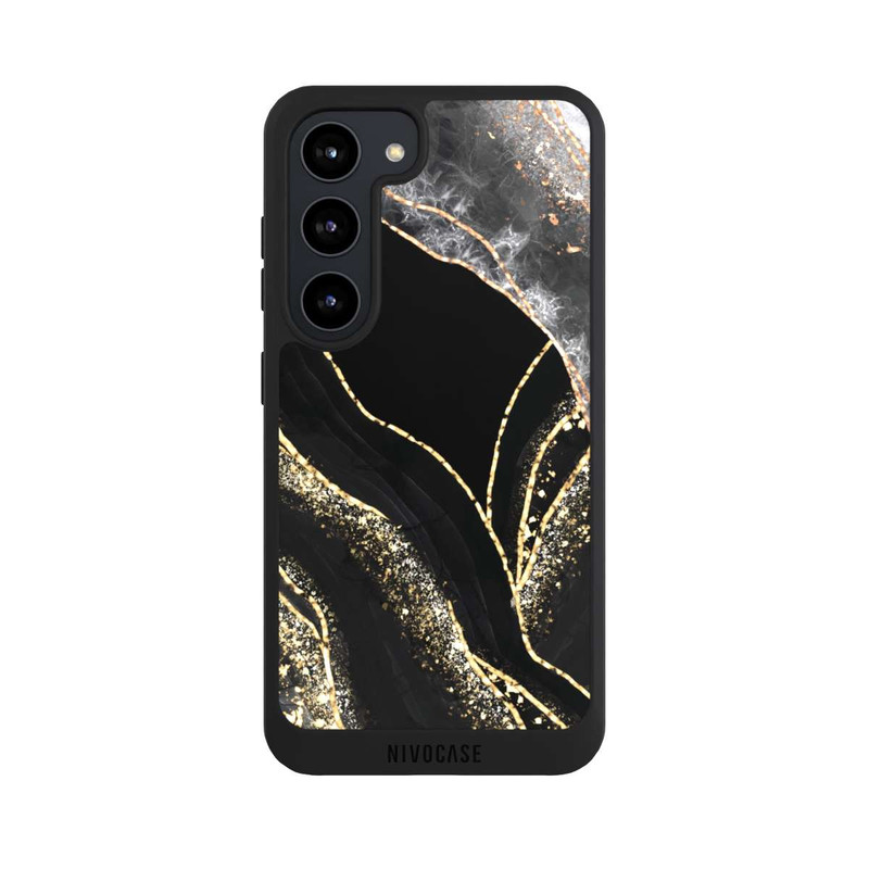 Galaxy S23 NIVOpure Marbre Sombre Or