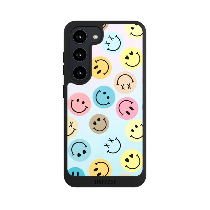Galaxy S23 NIVOpure Smiles Emotes Pattern Colorful