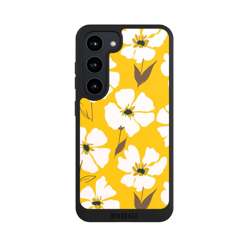 Galaxy S23 NIVOpure Blumenwiese auf Gelb Ocker
