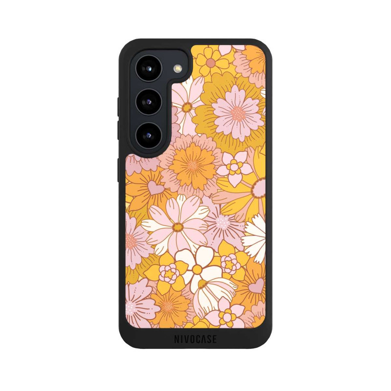 Galaxy S23 NIVOpure Fleurs Rétro Jaunes